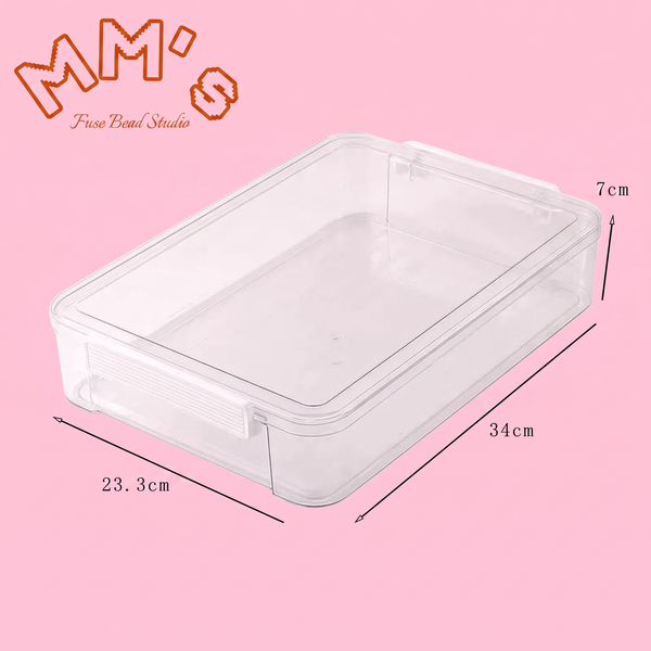 Large multi-compartment storage box for fuse bead collection
