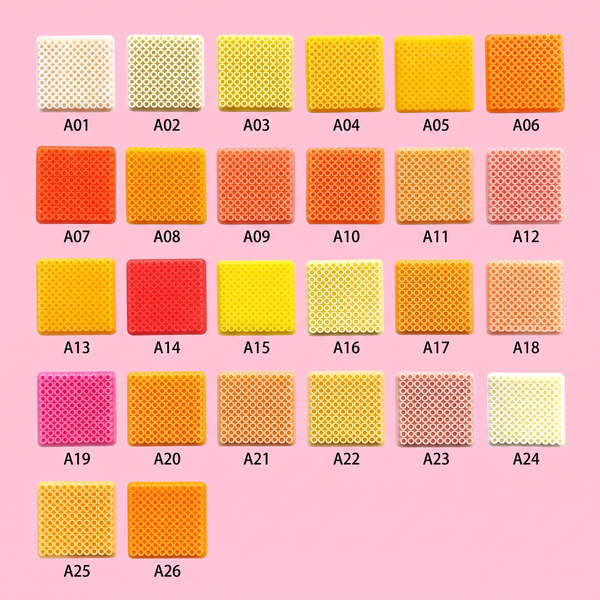 2.6mm mini fuse beads Series A, yellow and orange colors, 26-color refill