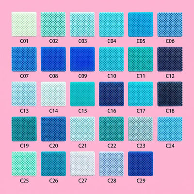 2.6mm mini fuse beads Series C, blue and cyan colors, 29-color refill