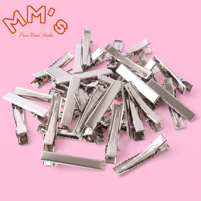 Hair clip bases for bead hair accessories