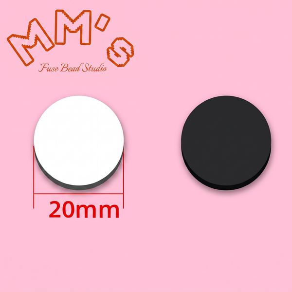 Adhesive magnet backings for fuse bead fridge magnets