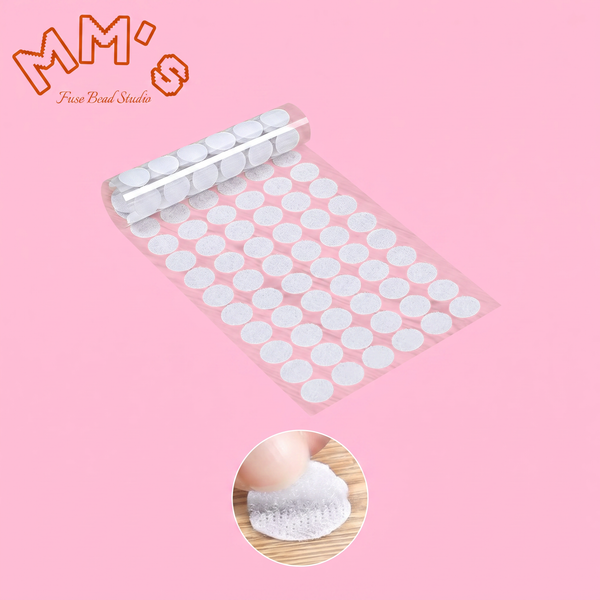 Adhesive velcro stickers for bead crafts