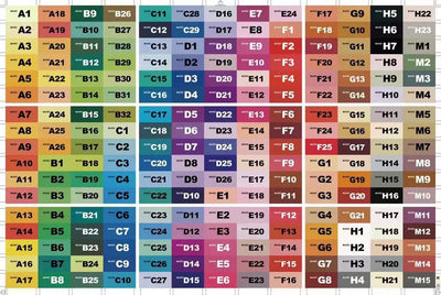 221-color code sticker sheet for bead storage labeling