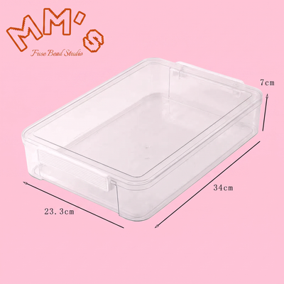 Large multi-compartment storage box for fuse bead collection