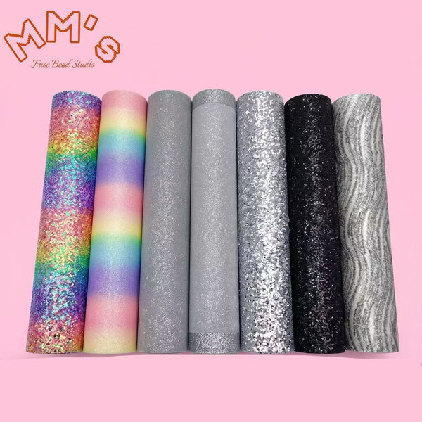 Glitter ironing mat adding sparkle texture to fuse bead art