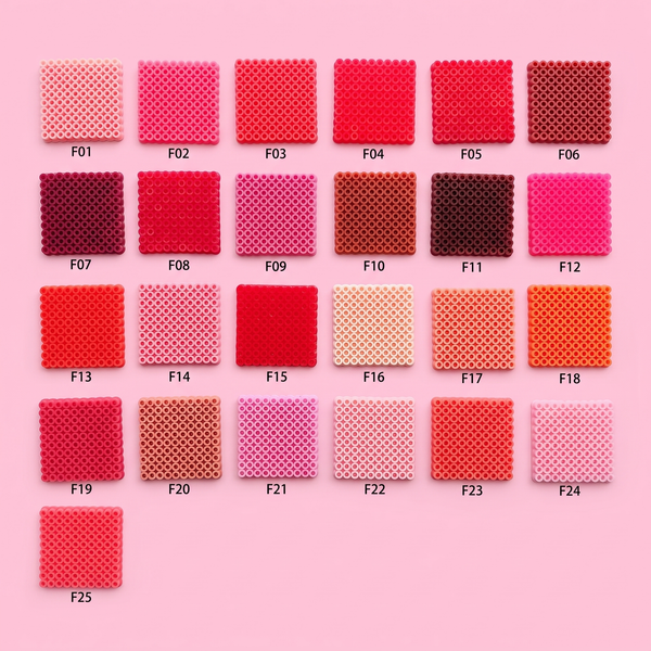2.6mm mini fuse beads Series F, red colors, 25-color refill