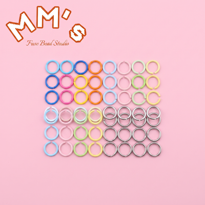 Steel rings for bead charm assembly