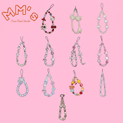 Phone charm strap for fuse bead charms